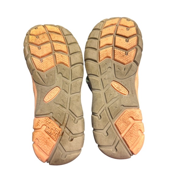 KEEN Seacamp II CNX Hiking Water Sandals-Flint Stone/Ocean Wave-Blue-Pink-Girl 4 - Picture 4 of 6